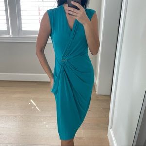 Michael Kors Teal Peacock Blue Dress - size small